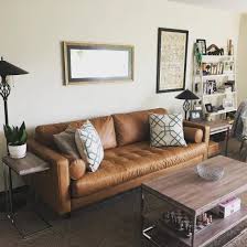 new living room leather brown sofa