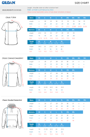 Blank Apparel Size Charts