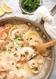 In a large serving bowl, combine shrimp, pasta, kale. Creamy Garlic Shrimp Spend With Pennies