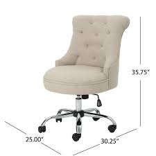 Uline stocks a wide selection of office chairs including desk chairs, reception chairs and heavy duty office chairs. Noble House Auden Tufted Back Wheat Fabric Home Office Desk Chair 40961 The Home Depot