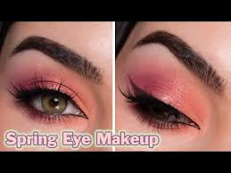 orange and pink spring eyeshadow look