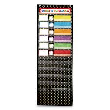 Deluxe Scheduling Pocket Chart 12 Pockets 13w X 36h Black