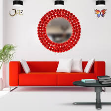 Luxury Red Rose Mirror Red Wall Art