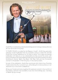 70 years young by light house cinema on vimeo, the home for high quality videos and the people who love them. The World Theatre Charters Towers Andre Rieu 70 Years Young On Screen Concert