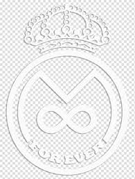 You can use these free real madrid logo png black and white for your websites, documents or presentations. Real Madrid C F Logo White Sport Others Transparent Background Png Clipart Hiclipart