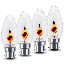 Your home improvements refference | flickering candle light bulbs. 4 X 3w Flicker Flame Candle Light Bulb B22 Bayonet Buy Online In India At Desertcart In Productid 51002255