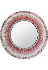 round mosaic wall mirror in shades