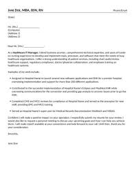 Healthcare It Manager Cover Letter