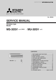 mitsubishi electric ms 30sv a1 service