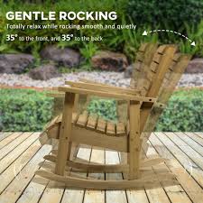outsunny outdoor wooden rocking chair