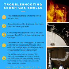 troubleshooting sewer gas smells city