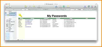 Password Organizer Template Excel Templates Word In French