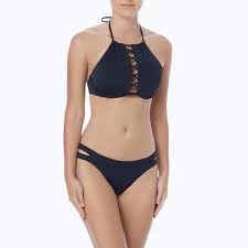 Coco Rave The Bikini Edit Gia High Neck Bra Sized Underwire Bikini Top Solids