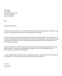 Letter Of Recommendation For Coworker Template Ooojo Co
