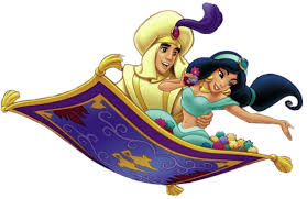 aladdin and jasmine on the magic carpet