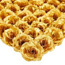 50 pack gold roses artificial flowers