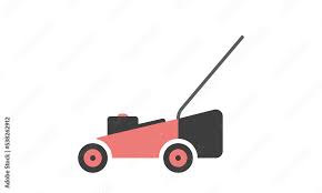 Lawn Mower Flat Icon For Web Simple