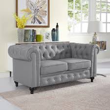 chesterfield sofa set color grey