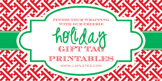 La Plates Blog Holiday Gift Tags Free Printable