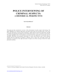 pdf police interviewing of criminal suspects a historical perspective pdf police interviewing of criminal suspects a historical perspective