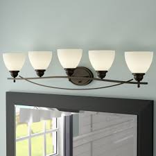 Charlton Home Maeystown 5 Light Dimmable Oil Rubbed Bronze Vanity Light Reviews Wayfair