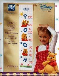 Disneys Winnie The Pooh Height Chart Counted Cross Stitch