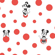 The great collection of minnie mouse border wallpaper for desktop, laptop and mobiles. Di1029 Disney Minnie Mouse Dots Wallpaper Indoorwallpaper Com