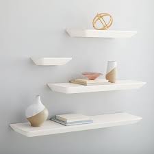 Slim Floating Wall Shelf White West Elm