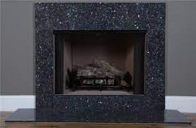 Black Granite Fireplace With