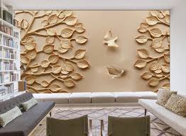 3d wallpaper tree leaves and birds