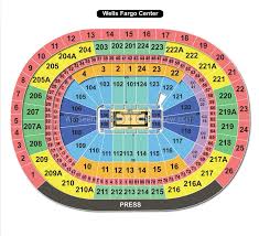 65 Particular Wells Fargo Center Seating Chart By Seat