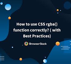 how to use css rgba function