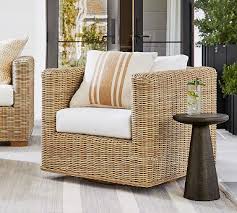 Huntington Wicker Square Arm Swivel