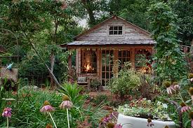 Shabby Chic Style Green Garden Shed
