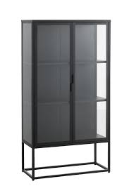 Display Cabinet Virum 2 Doors Black Jysk