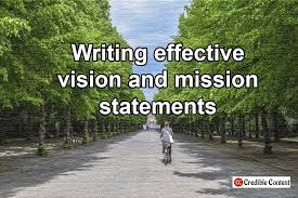 write the vision and mission statements