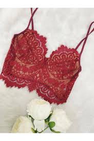 For Love Lemons Skivvies Shes A Knockout Bombshell Bloodred Lace Bra
