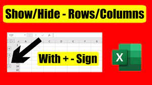 how to hide unhide columns or rows with