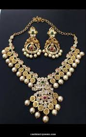 22k gold pearl necklace design south