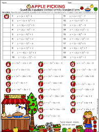 Writing Quadratic Equations Vertex