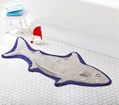shark shaped kids bath mat pottery