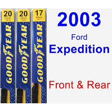 2003 Ford Expedition Wiper Blade Set Kit Front Rear 3 Blades Premium