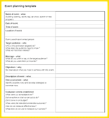 Event Planning Spreadsheet Template Free Event Planning