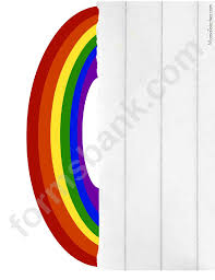 A4 Rainbow Template Printable Pdf Download