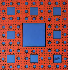 fractal sierpinski carpet painting by