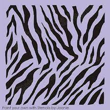 Zebra Stencil Animal Print Design
