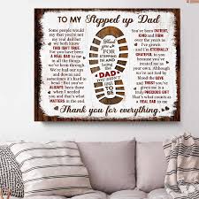 to my step dad poster wall art father