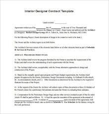 interior designer contract templates in