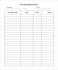 34 Sample Sign In Sheet Templates Pdf Word Apple Pages