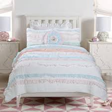 Peach Cotton Queen Quilt Bedding Set
